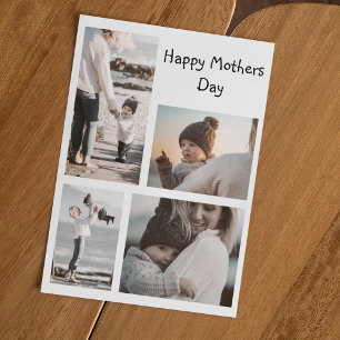 Modern Photo collage Mothers Day Holiday Card