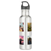 Modern Photo Collage Personalised 710 Ml Water Bottle (Back)