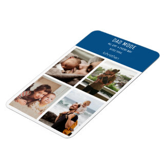 Modern Photo Collage Personalised Dad Mode Magnet