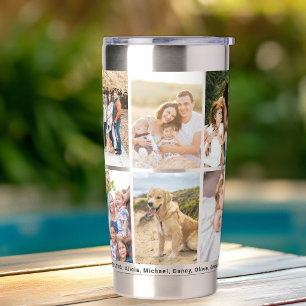 Modern photo collage personalised insulated tumbler