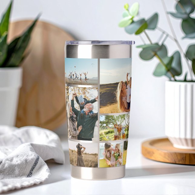 Modern Photo Collage Personalised Insulated Tumbler (Creator Uploaded)