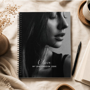 Modern Photo Collage Personalised Sketchbook Notebook