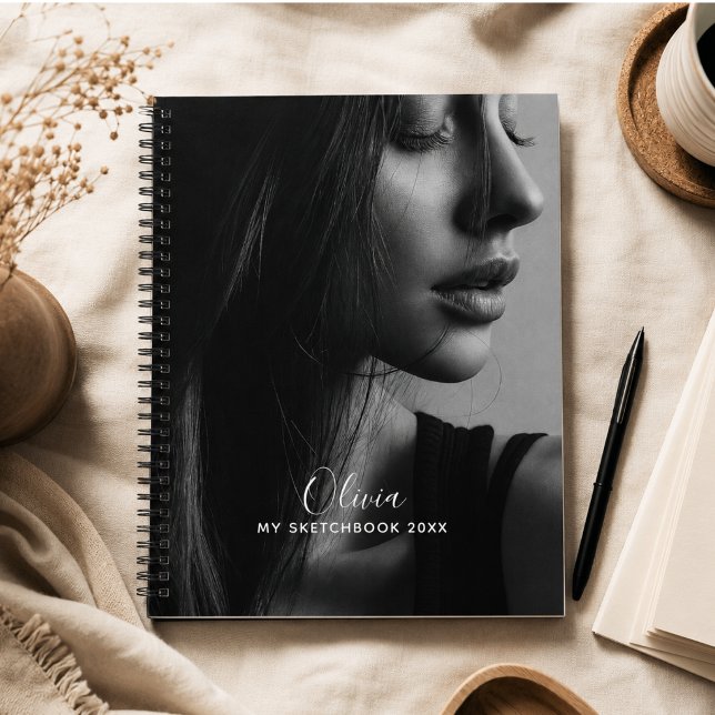 Modern Photo Collage Personalised Sketchbook  Notebook (Modern Photo Collage Personalized Sketchbook Notebook)