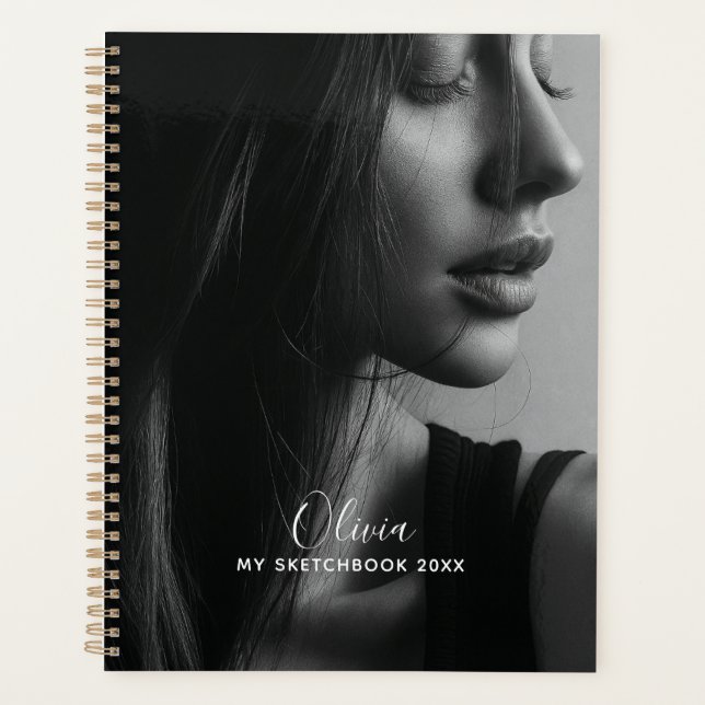 Modern Photo Collage Personalised Sketchbook  Planner (Front)