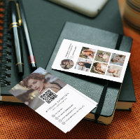 Modern Photo Collage Photographer Business Card