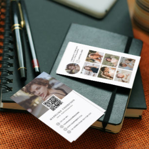 Modern Photo Collage Photographer Business Card
