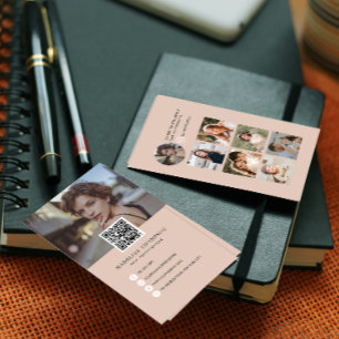 Modern Photo Collage Photographer Business Card