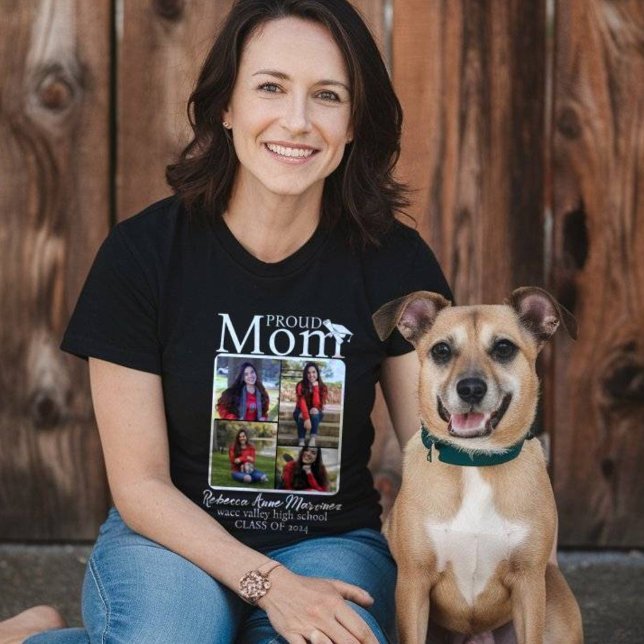 Modern Photo Collage Proud Mum T-Shirt (Creator Uploaded)