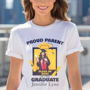 Modern Photo Collage Proud Parent Graduation  T-Shirt