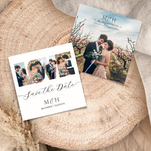Modern Photo Collage Save the Date Love Letters