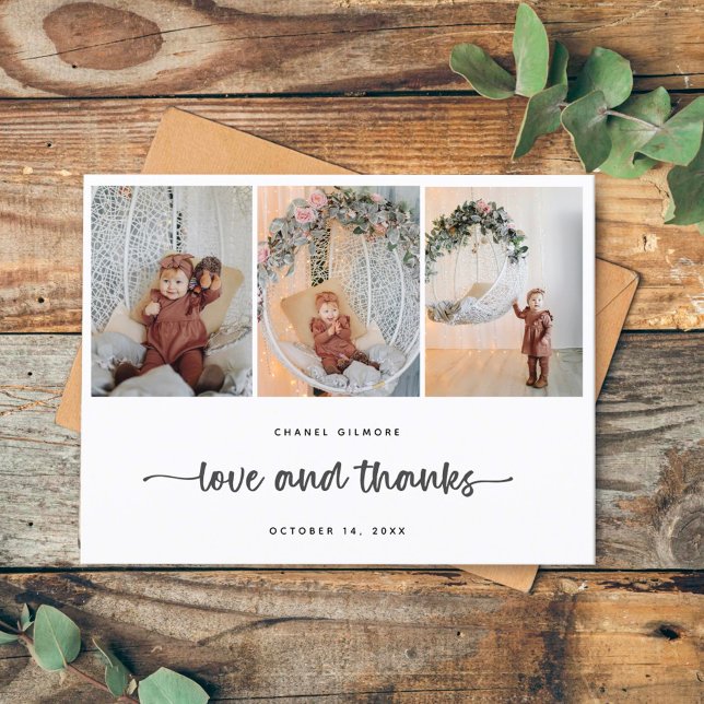 Modern Photo Collage Stylish Baby Shower  Postcard (Creator Uploaded)