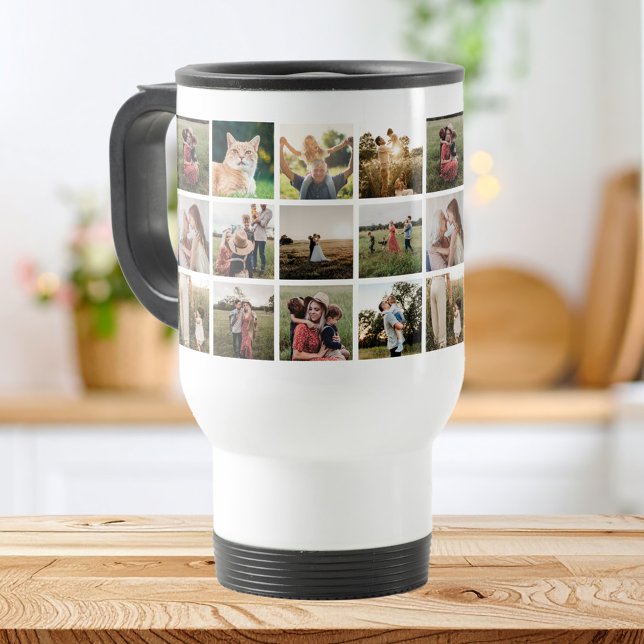 Modern Photo Collage Travel Mug (Creator Uploaded)