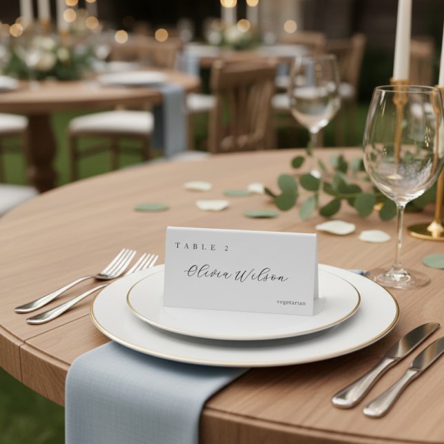 Modern Photo Collage Wedding Guest Place Card (Creator Uploaded)