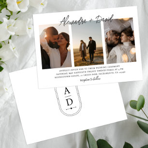 Modern Photo Collage Wedding Invitation
