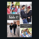 Modern Photo Collage Wedding Table Number<br><div class="desc">Modern Photo Collage Wedding Table Number: Personalise Your Love Story Make your wedding reception truly unique and memorable with our Modern Photo Collage Wedding Table Numbers. Add a personal touch by showcasing favourite photos in a beautiful collage that beautifully captures your love story. Each table number becomes a special memento,...</div>