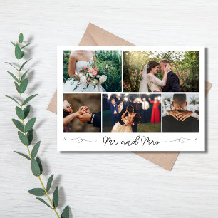 Modern Photo Collage Wedding Thank You