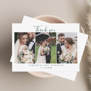 Modern Photo Collage Wedding Thank You Card