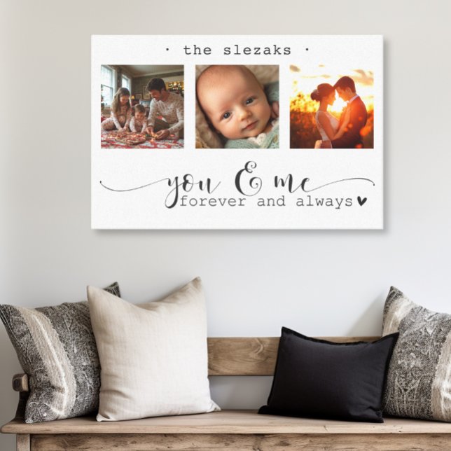 Modern Photo Collage You & Me Forever Canvas Print (Modern Photo Collage You & Me Forever Canvas Print)