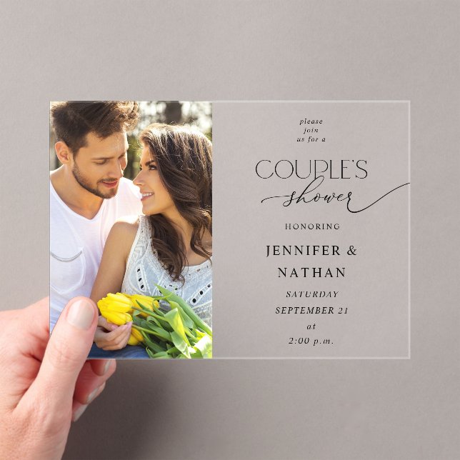 Modern Photo Couples Shower Invitation (Insitu (Handheld))