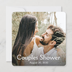 Modern Photo Couples Shower Invitation