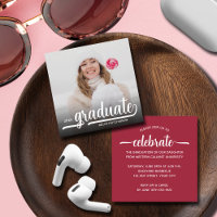 Modern Photo Crimson Graduation