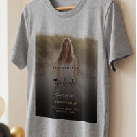 Modern Photo Custom Name Graduation Senior T-Shirt