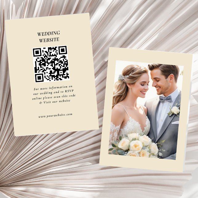Modern Photo Custom QR code| RSVP | Website |  Card (Creator Uploaded)