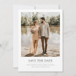 Modern Photo Custom Wedding Save the Date Card