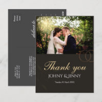 Modern photo customizable black wedding