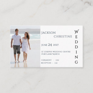 Modern Photo Decorative Serif Typography Wedding Enclosure Card