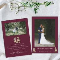 Modern Photo Dinosaur Theme Wedding Burgundy Cream