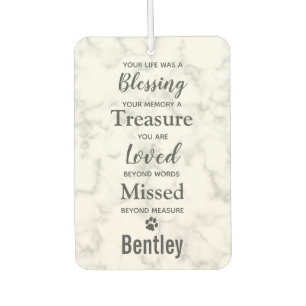 Modern Photo Dog Pet Memorial Photo Car Air Freshener