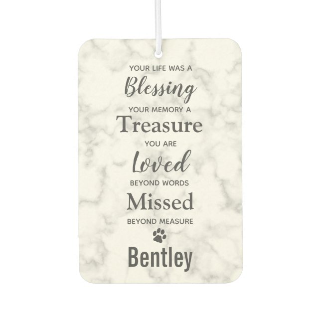 Modern Photo Dog Pet Memorial Photo Car Air Freshener (Front)