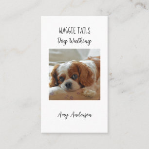 Modern Photo Dog Sitter / Walker Business Card
