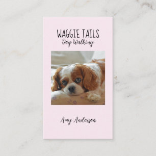 Modern Photo Dog Sitter / Walker Business Card