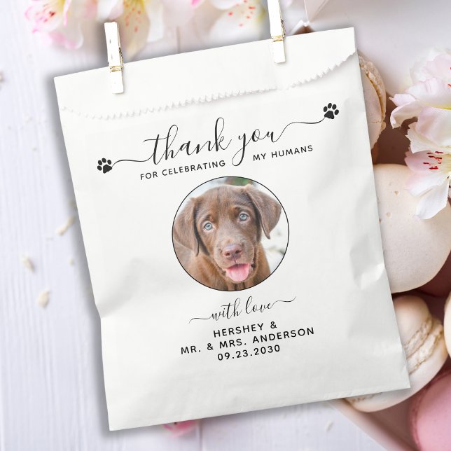 Modern Photo Doggie Bag Thank You Wedding Favours (Creator Uploaded)