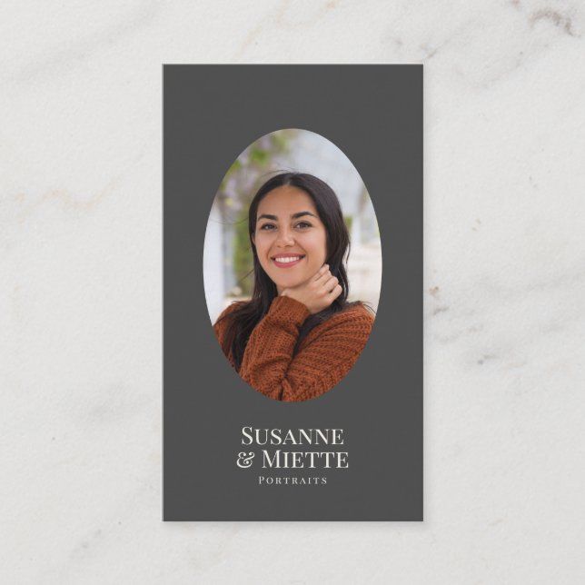 Modern Photo Earth tone Elegant Photography Studio Business Card (Front)