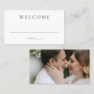 Modern Photo Editorial Wedding Place Card