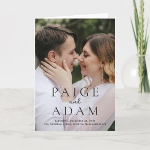 Modern Photo Editorial Wedding Programme