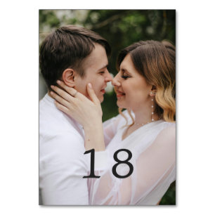 Modern Photo Editorial Wedding Table Number