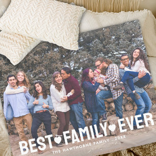 Modern Photo Elegant Best Family Ever Sherpa Blanket