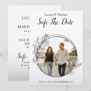 Modern Photo Elegant EucalyptysFrame Invitation