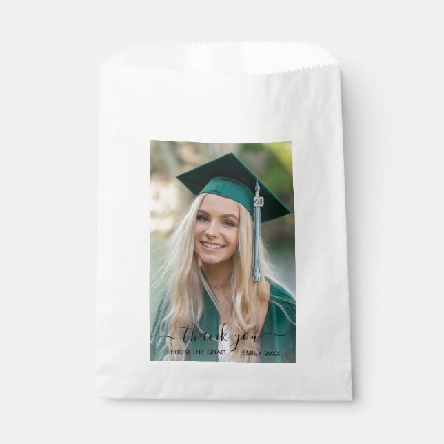 Modern Photo Elegant Graduation Favour Bags (Front)