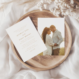 Modern Photo Elegant Typography Christian Wedding Invitation