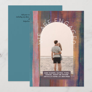 MODERN PHOTO ENGAGEMENT INVITE - Mixed Colours