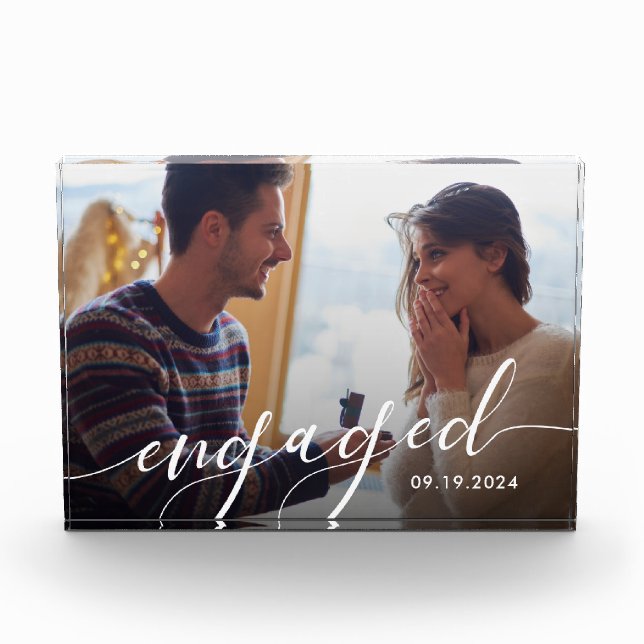 Modern Photo Engagement Keepsake (Front)