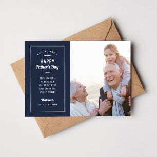 Modern Photo Father's Day Card for Grandpa