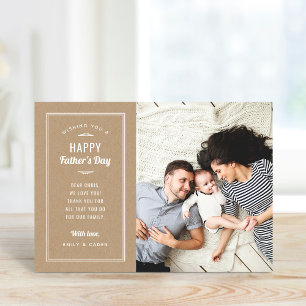 Modern Photo Father's Day Card for Husband and Dad