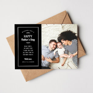 Modern Photo Father's Day Card for Husband and Dad