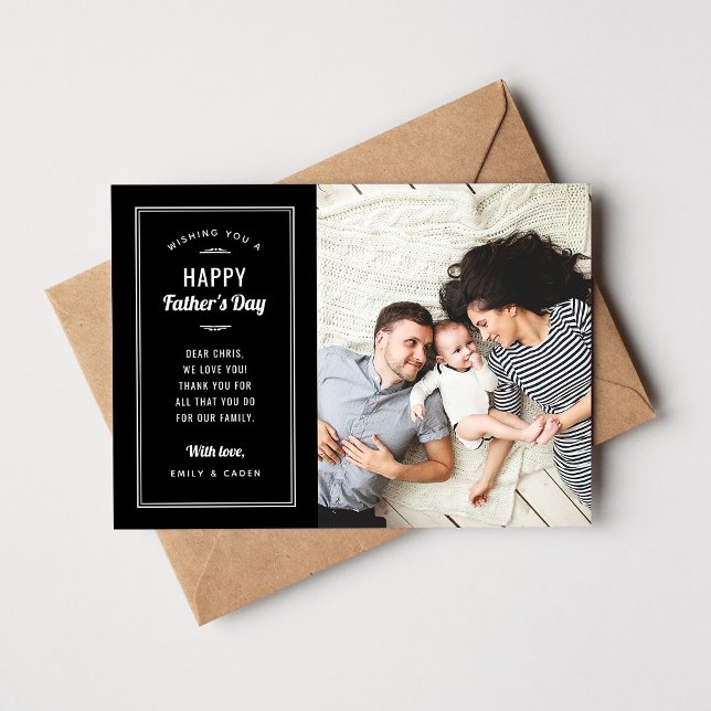 Modern Photo Father's Day Card for Husband and Dad (Creator Uploaded)